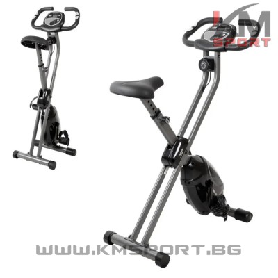 Велоергометър сгъваем IS Xbike - Черен - компактен и качествен